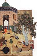 Poet Nizami Qays, the future sees his Lady Beloved,Layli for the first time in school china oil painting reproduction
